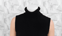 Black Sleeveless Turtleneck Black Sleeveless Turtleneck